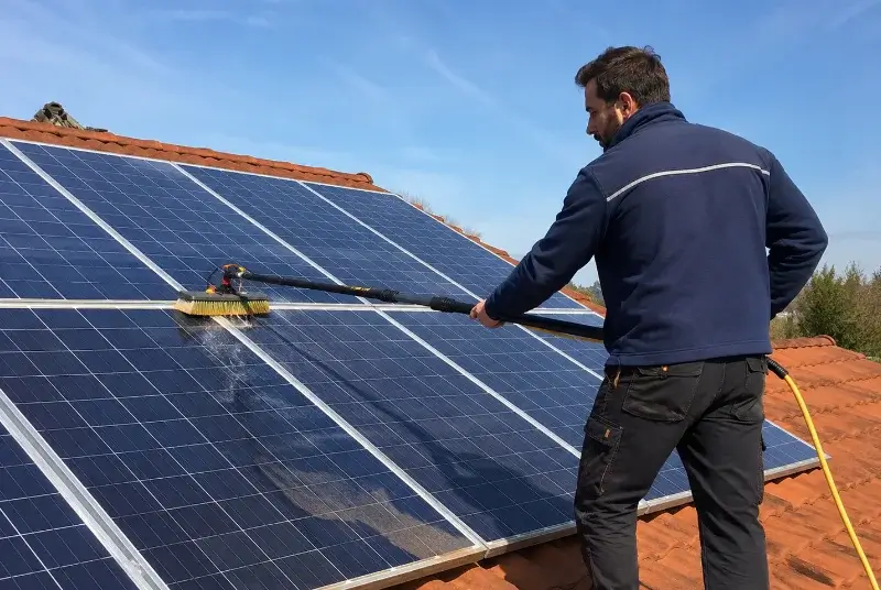 Nettoyage et entretien de panneaux solaires au Chalon